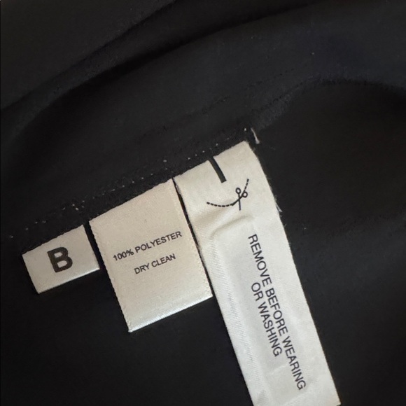 ANN TAYLOR LOFT Black Ribbon Tie Back Bow Sizes 8 Button Sleeveless Midi Party - Picture 7 of 7